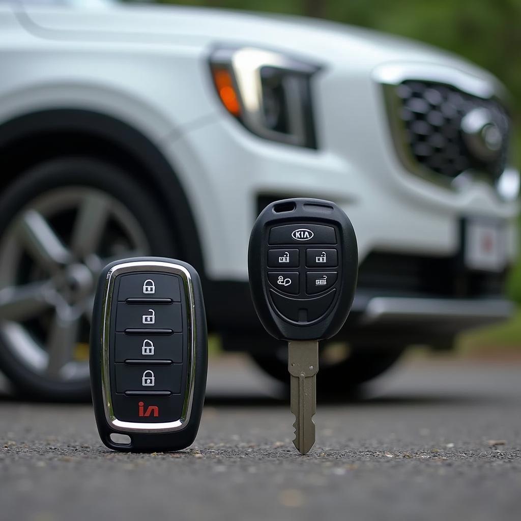 Kia Telluride Key Fob and Car