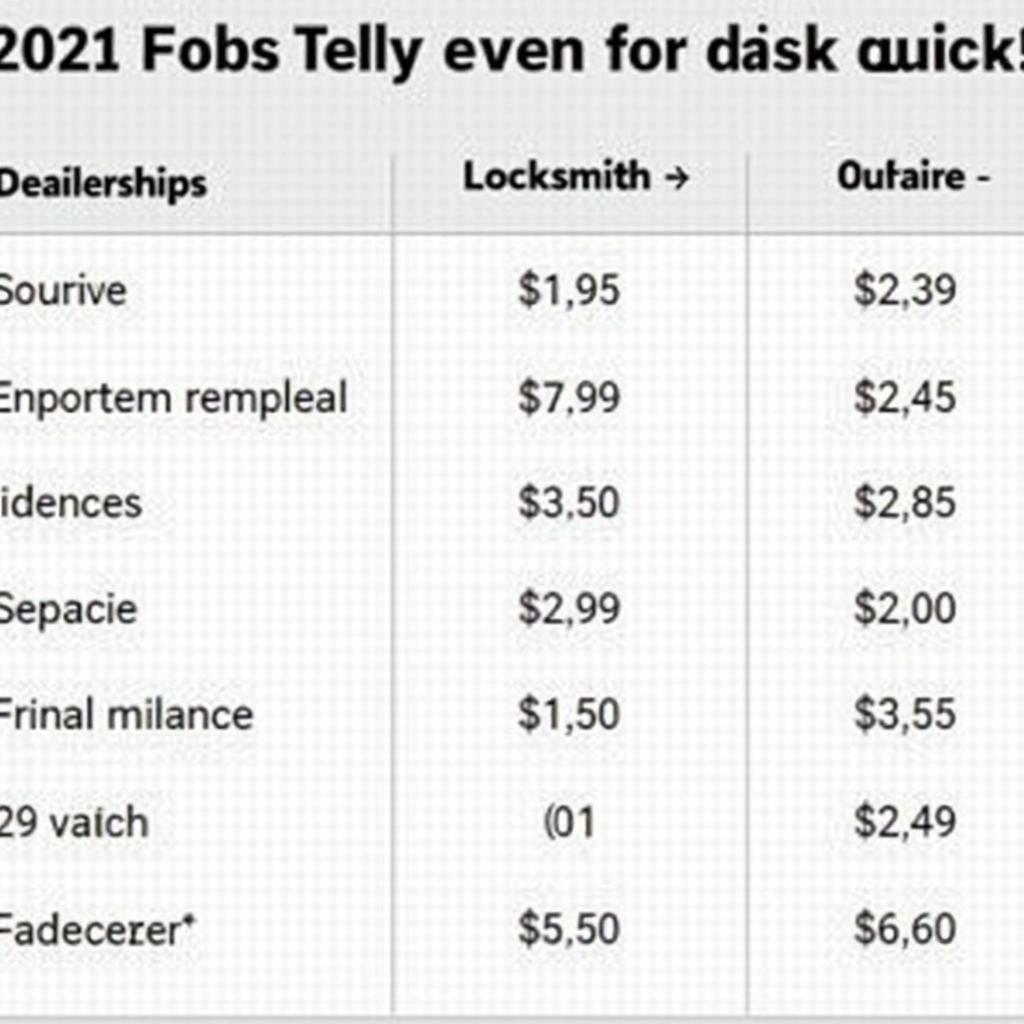 Comparing Key Fob Replacement Costs