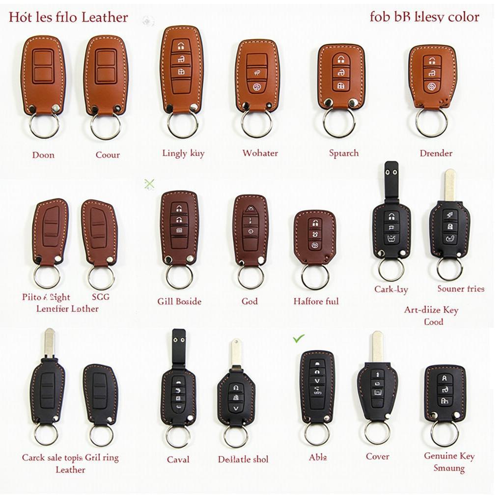 Variety of Leather VW Key Fob Covers