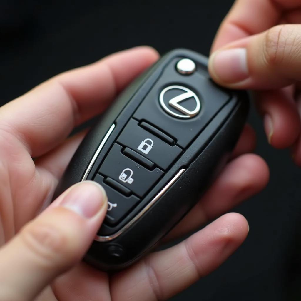 Lexus Key Fob with Hidden Mechanical Key