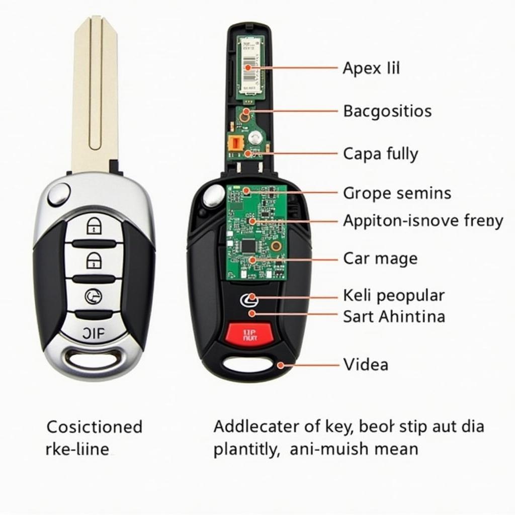 Lexus NX 200t Key Fob Internal Components