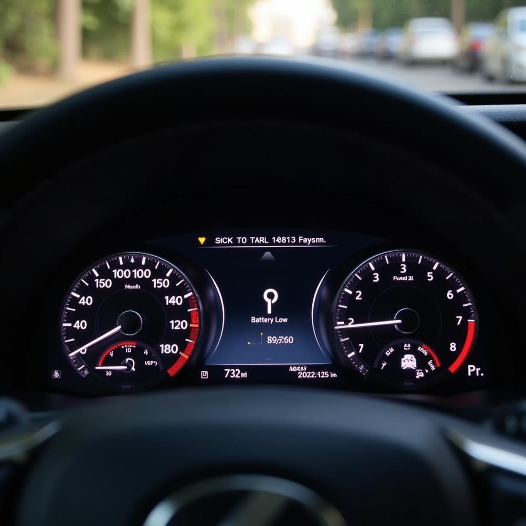 Dashboard Battery Warning in a Lexus NX 300