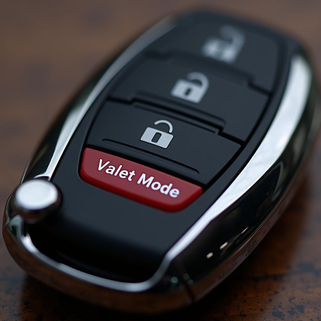 Lexus RX450h Key Fob with Valet Mode Button Highlighted