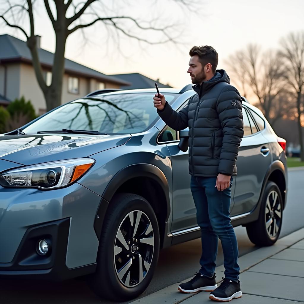 Subaru Crosstrek owner experiencing reduced key fob range, needing to stand closer to the car.