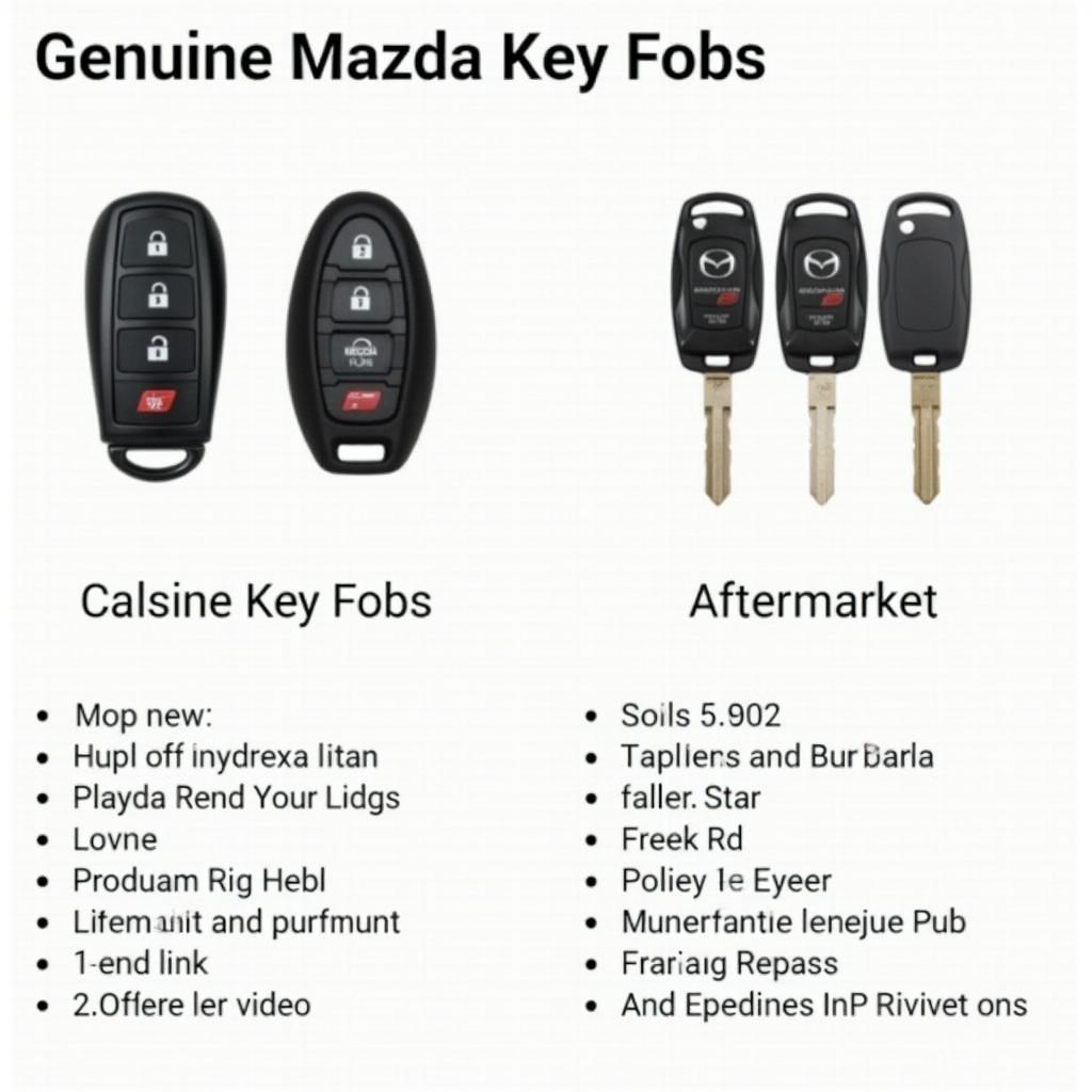 Options for Replacement Mazda 3 2023 Key Fobs