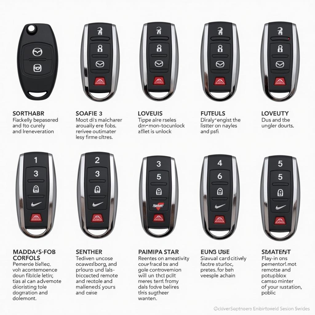 Different Mazda 3 Key Fobs