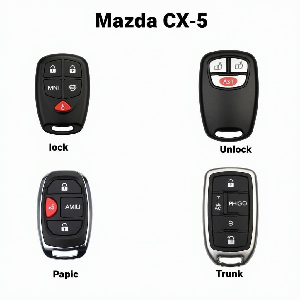 Different Types of Mazda CX-5 Key Fobs