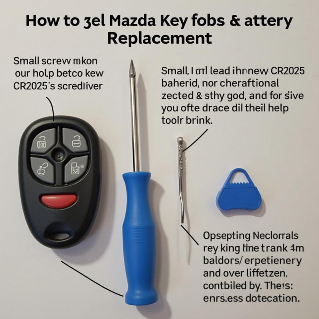 Tools for Mazda Key Fob Battery Replacement