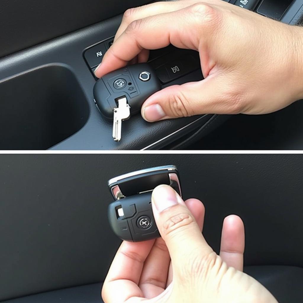 Using the Emergency Key in a Mercedes A Class Key Fob