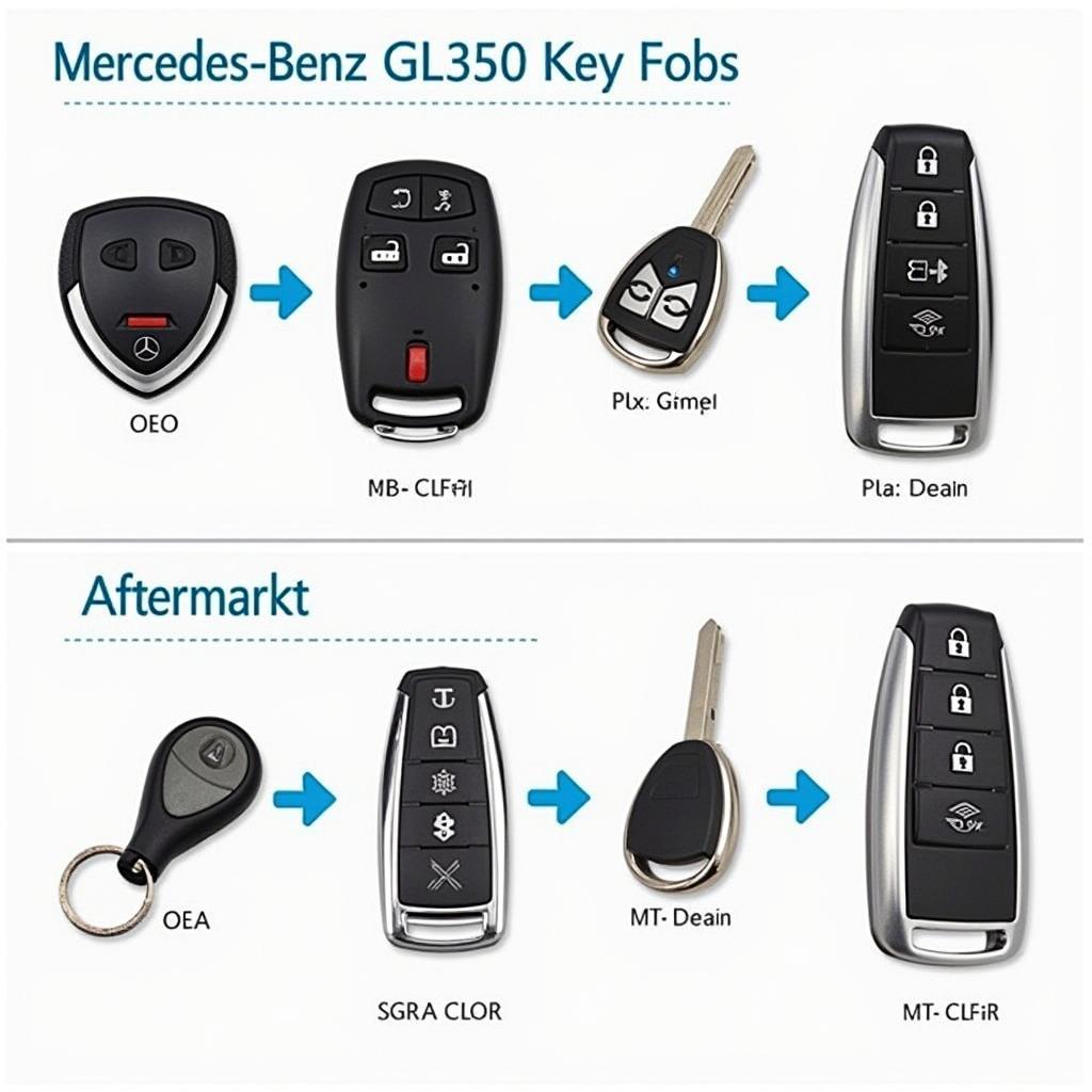 Mercedes Benz GL350 key fob replacement options