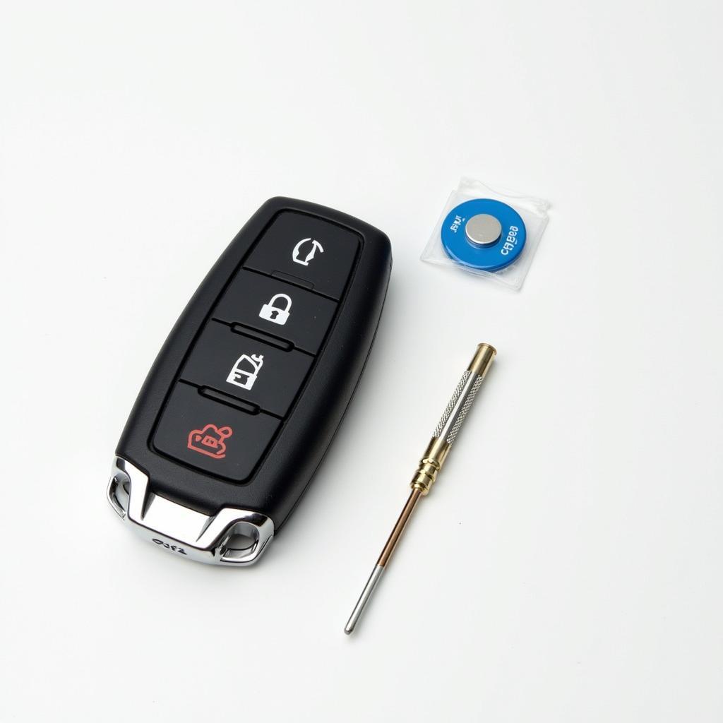 Mercedes key fob and tools