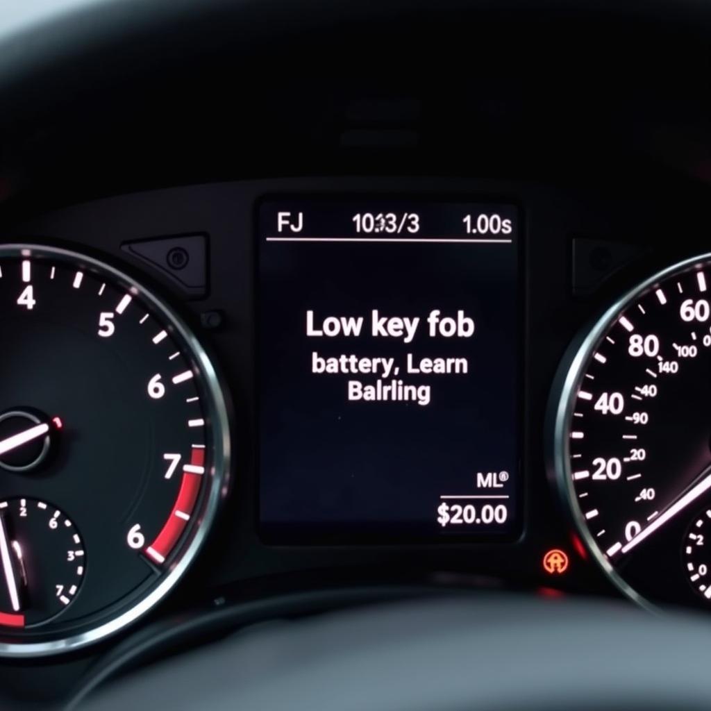 Mercedes Key Fob Low Battery Warning Display