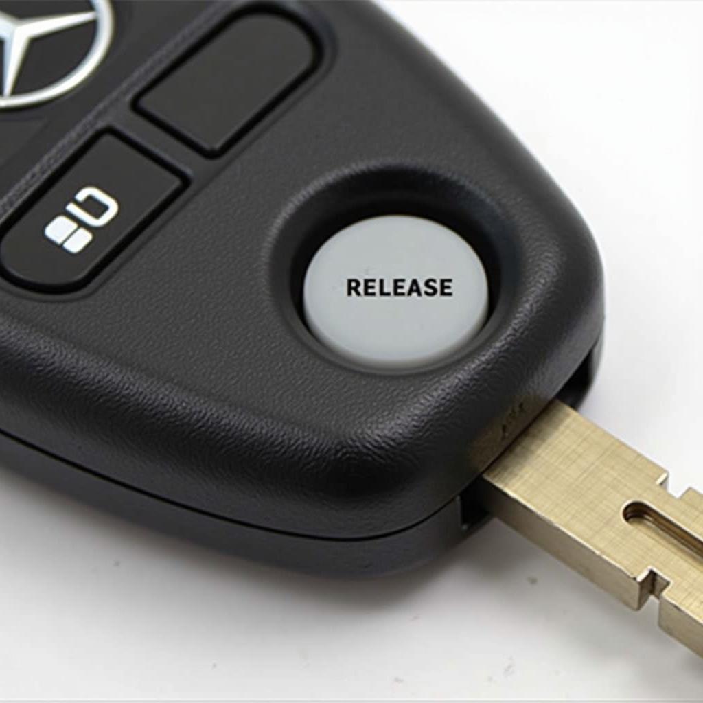 Mercedes key fob release button