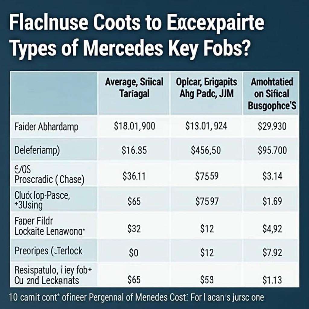 Cost of Replacing a Mercedes Key Fob