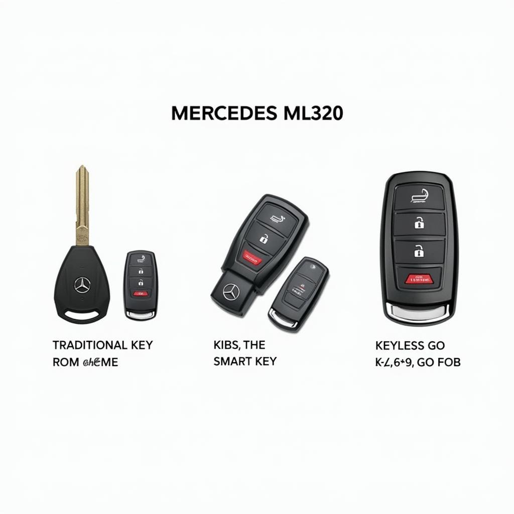 Mercedes ML320 Key Fob Types: Standard, Smart Key, Keyless Go