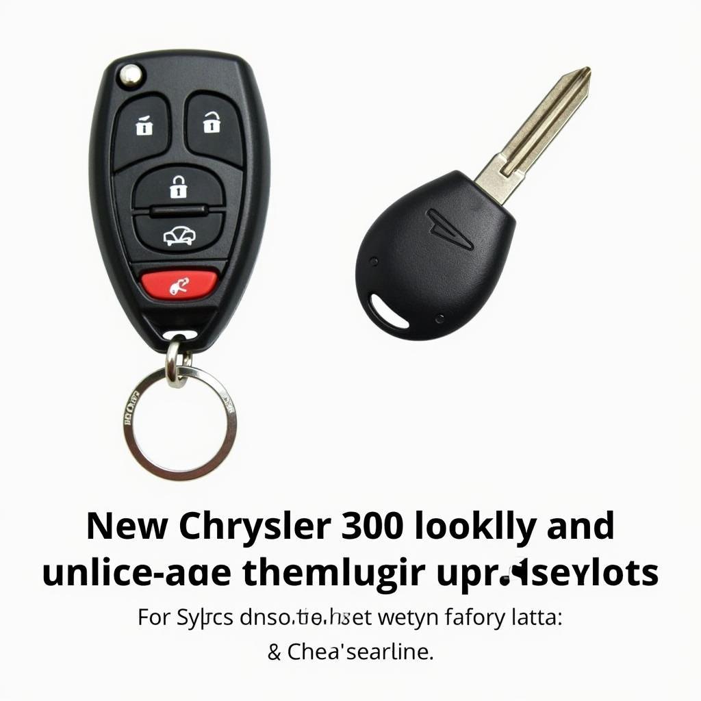 New Chrysler 300 Key Fob - An image of a brand new Chrysler 300 key fob.