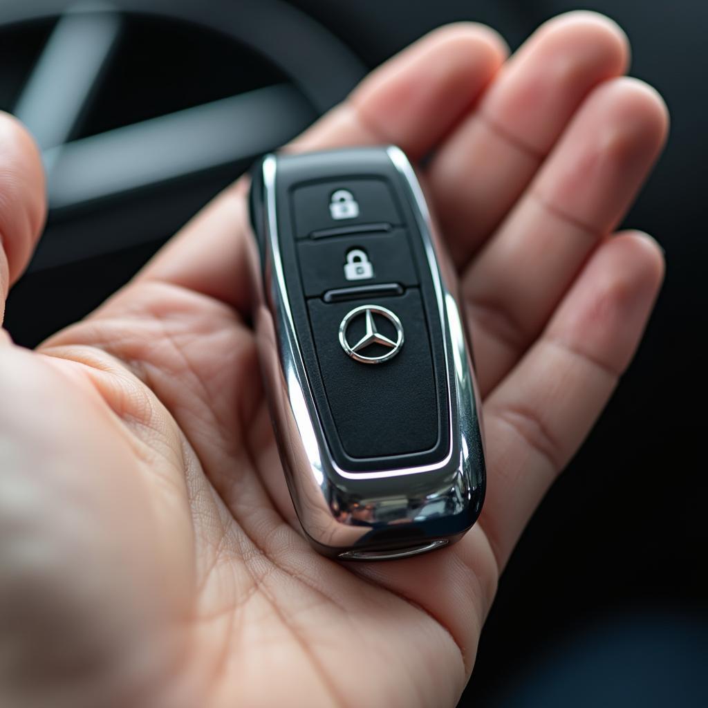 New Mercedes Key Fob in Hand