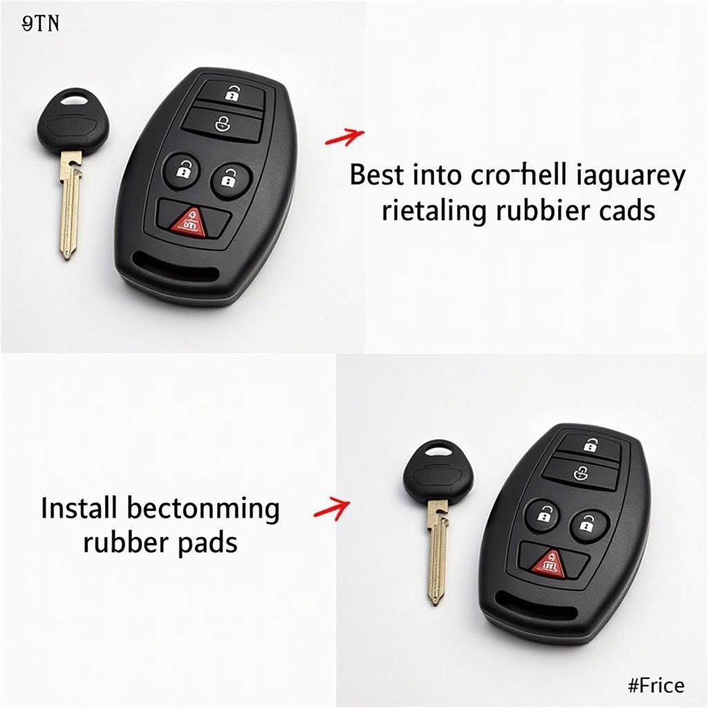 New Rubber Pads Installed on a Jaguar XJ Key Fob