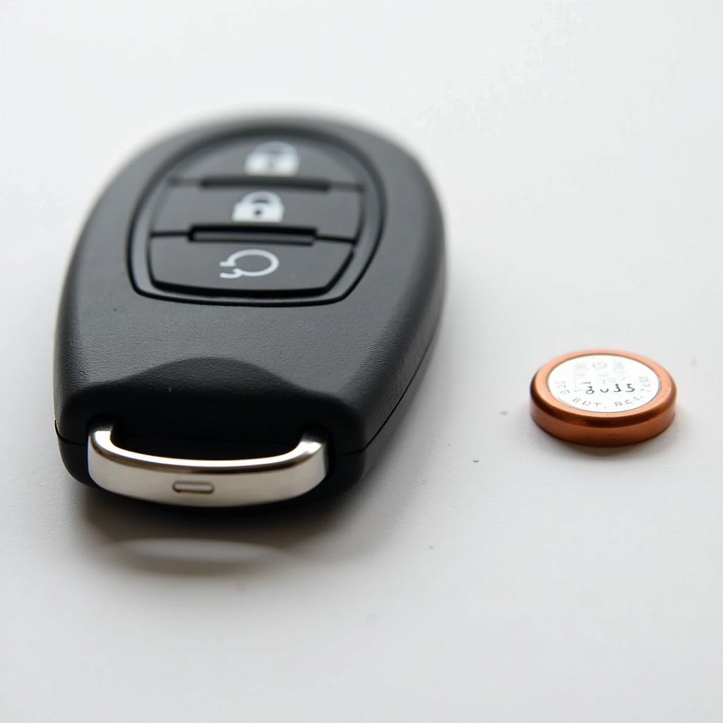 Nissan Almera key fob and CR2032 battery