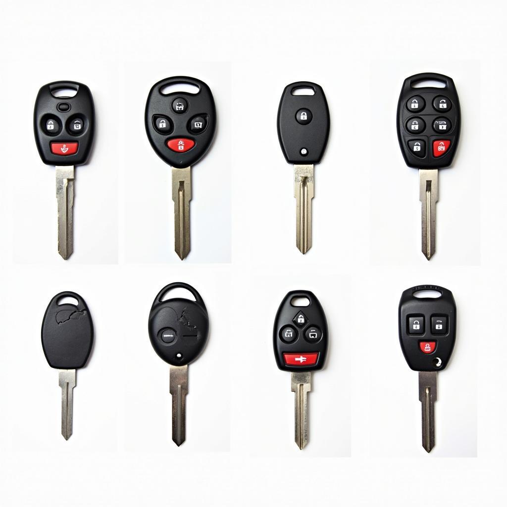 Different Nissan Almera Tino Key Fob Types