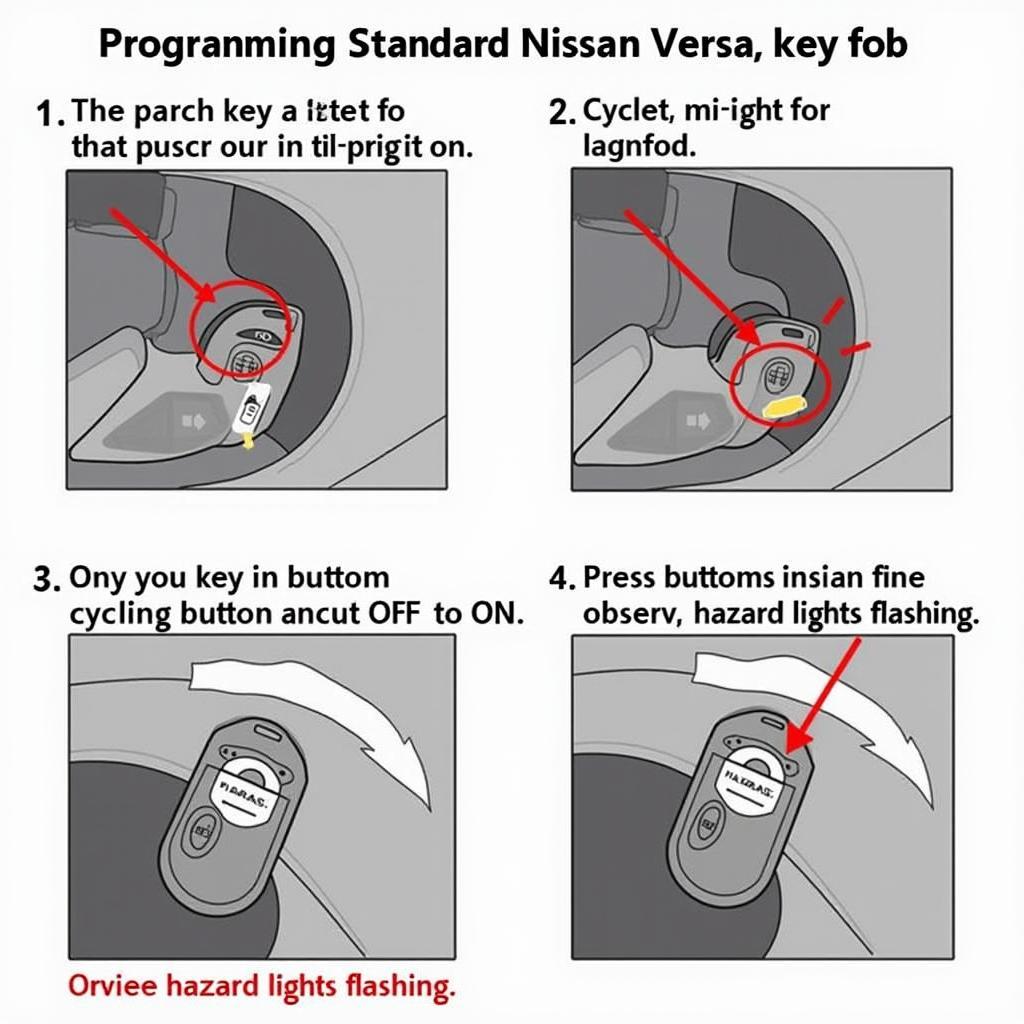 Nissan Versa 2011 Key Fob Programming Steps