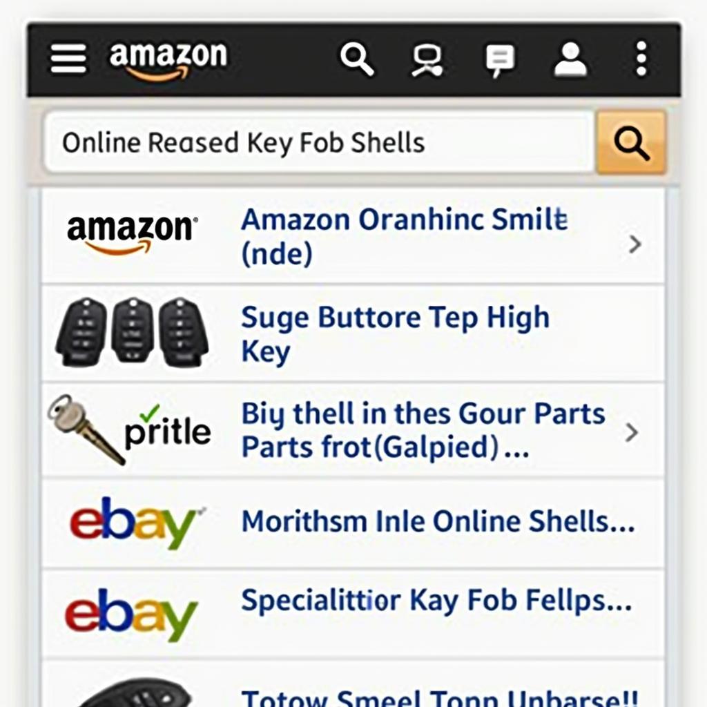 Online Retailers Offering Key Fob Shells