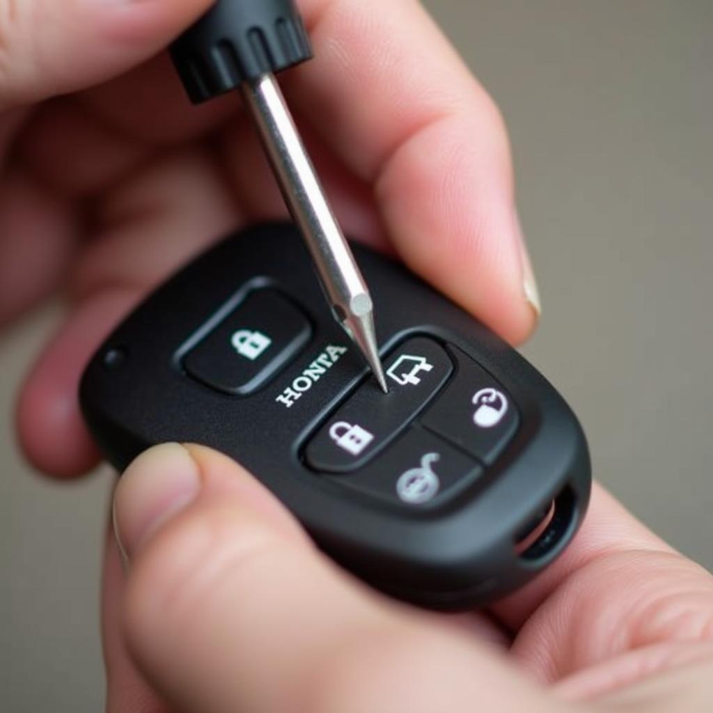 Opening a Honda Fit Key Fob at the Seam