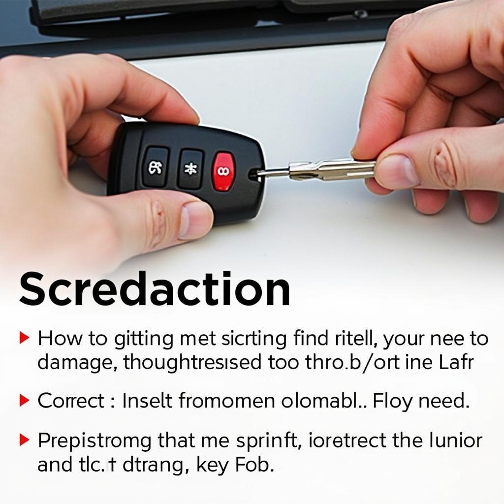 Opening a Kia Rio Key Fob