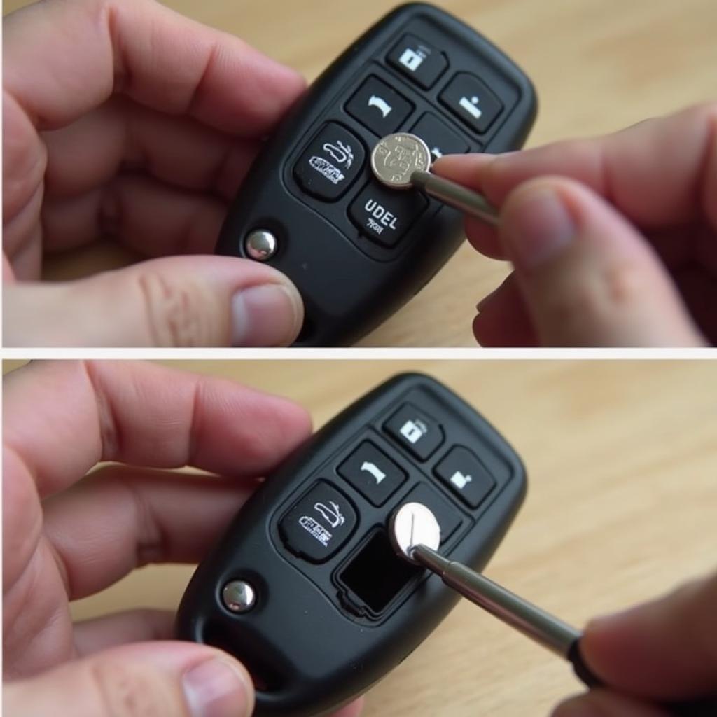 Opening a Subaru key fob to replace the battery