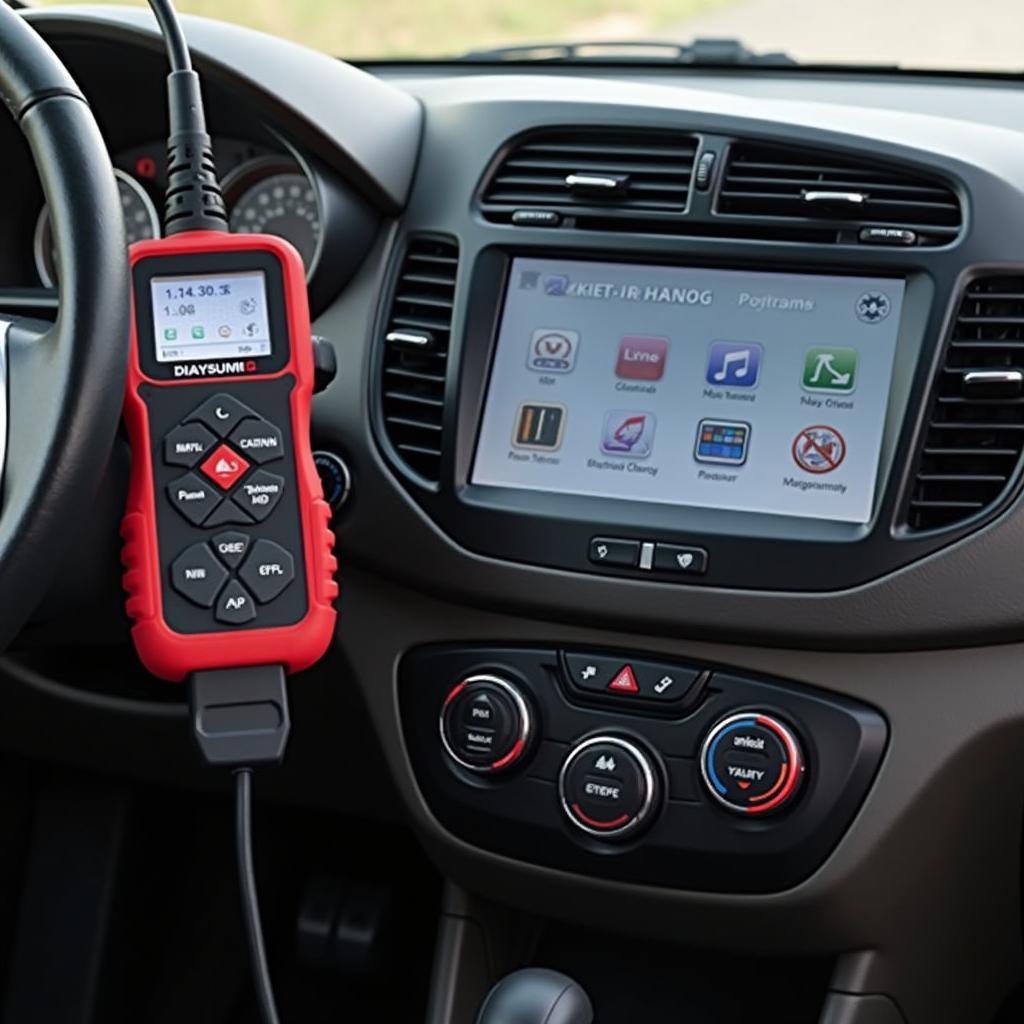 Programming a 2014 Hyundai Accent Key Fob using a diagnostic tool.