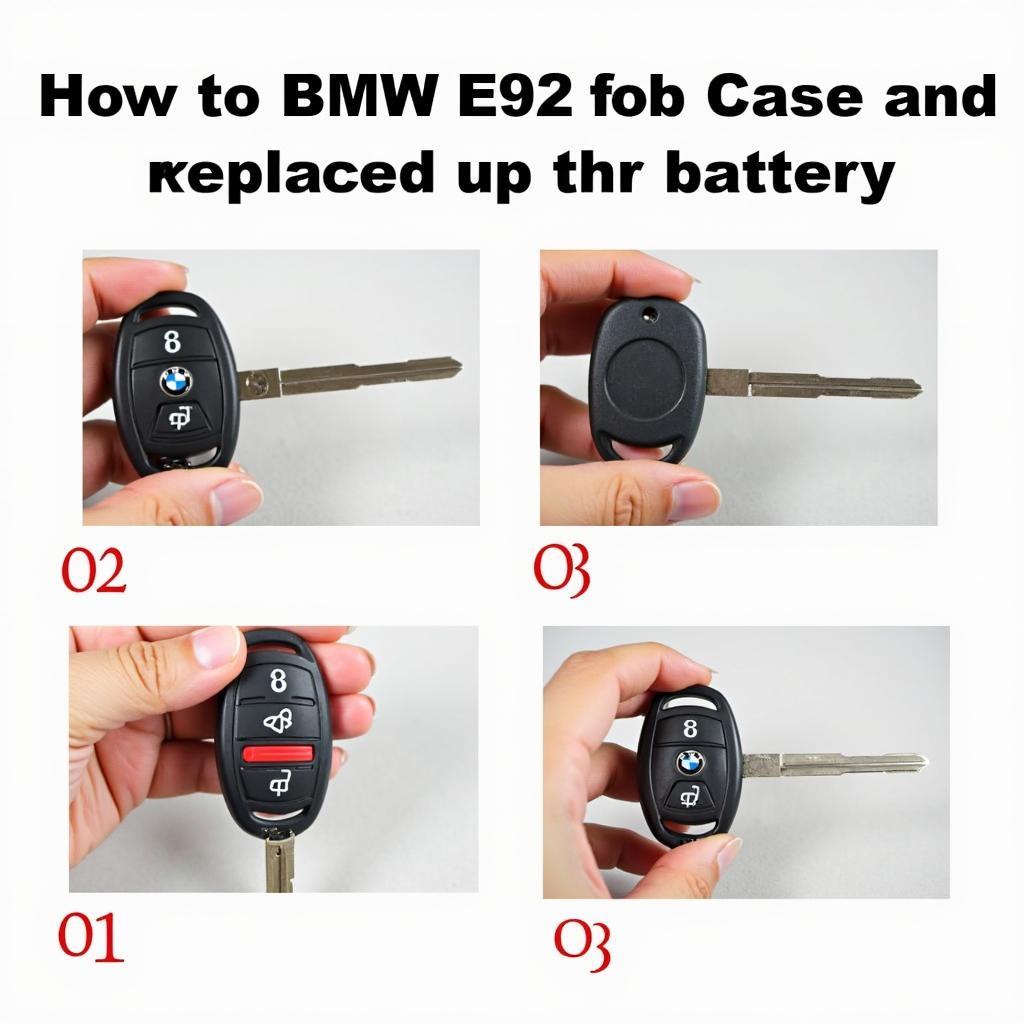 Replacing the battery in a BMW E92 key fob