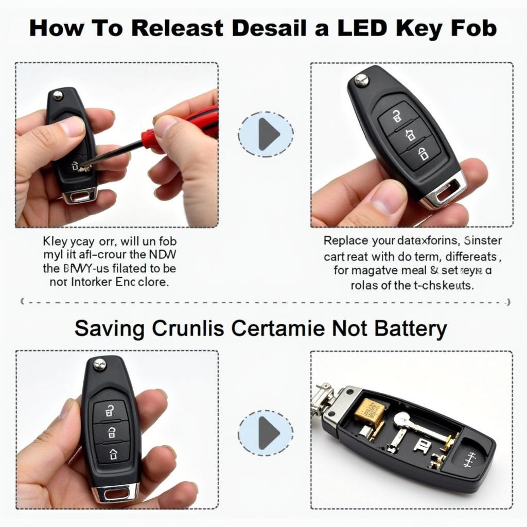 Replacing the battery in a BMW LED key fob