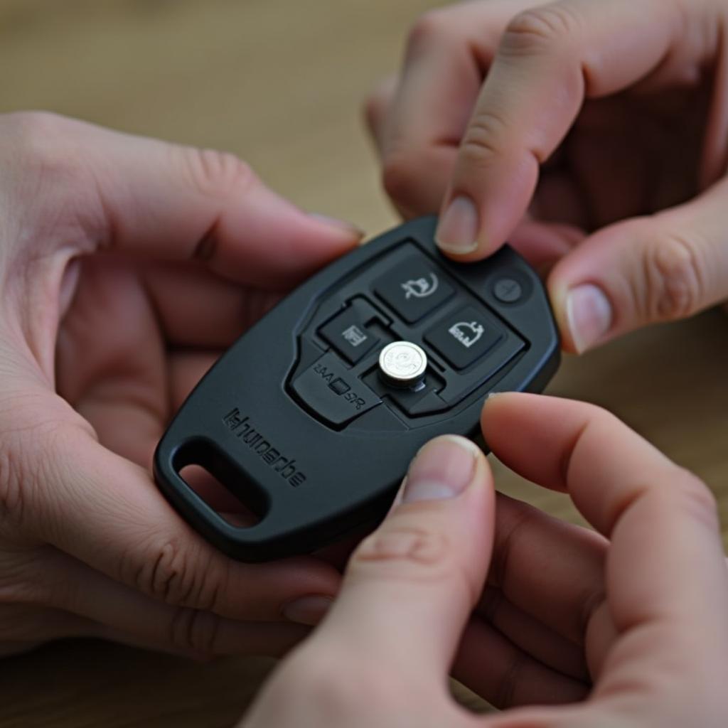 Replacing the battery of a 2009 Jeep Wrangler key fob