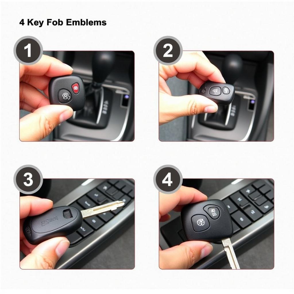 A step-by-step visual guide on how to replace a Mazda key fob emblem