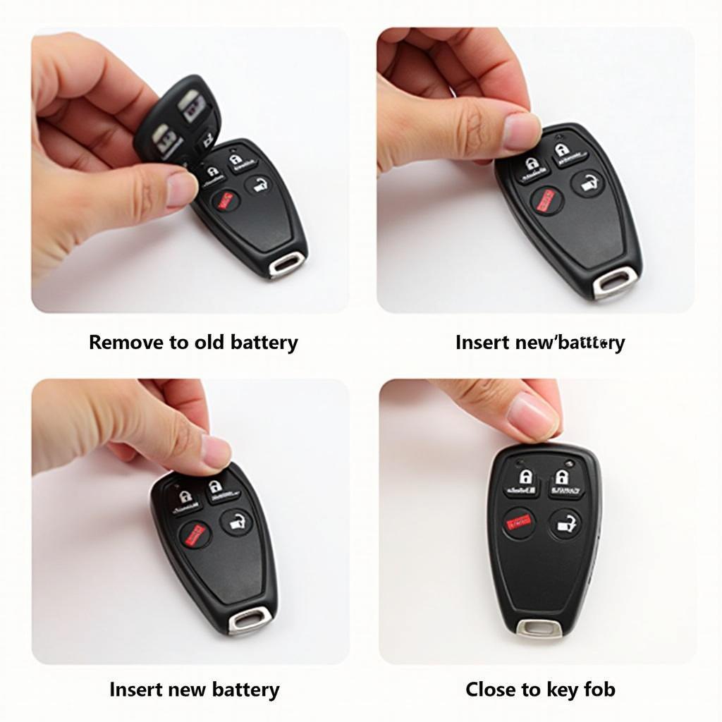 Replacing the Mercedes ML320 key fob battery.