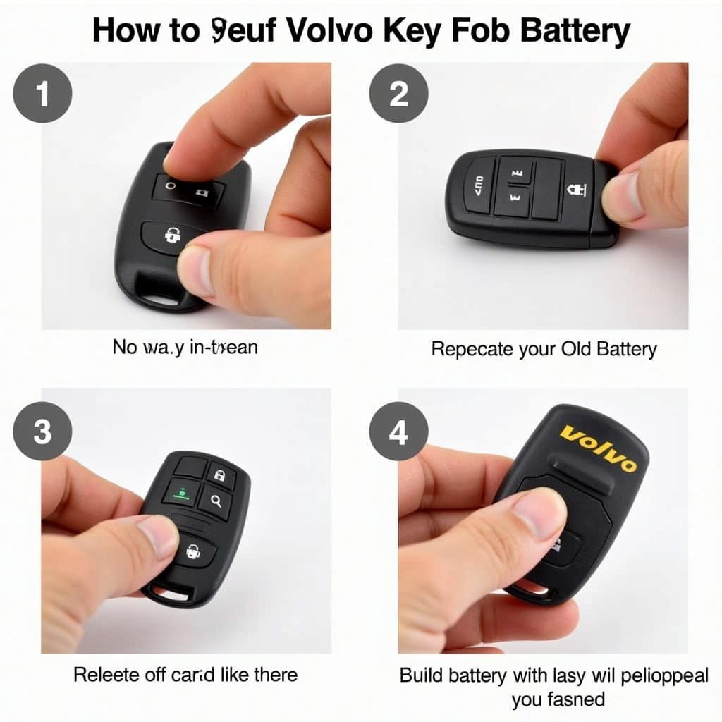 Replacing the battery in a Volvo key fob