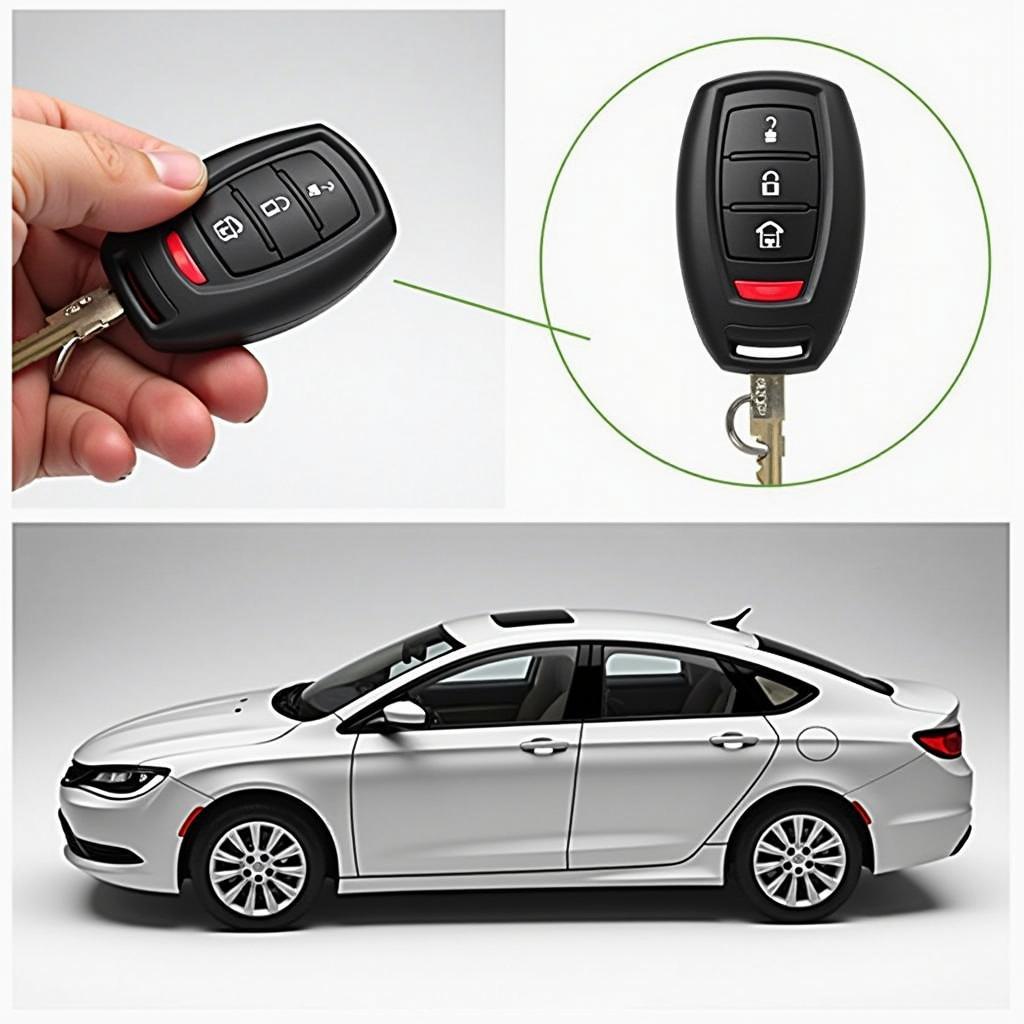 Starting the Chrysler 200 using the physical key