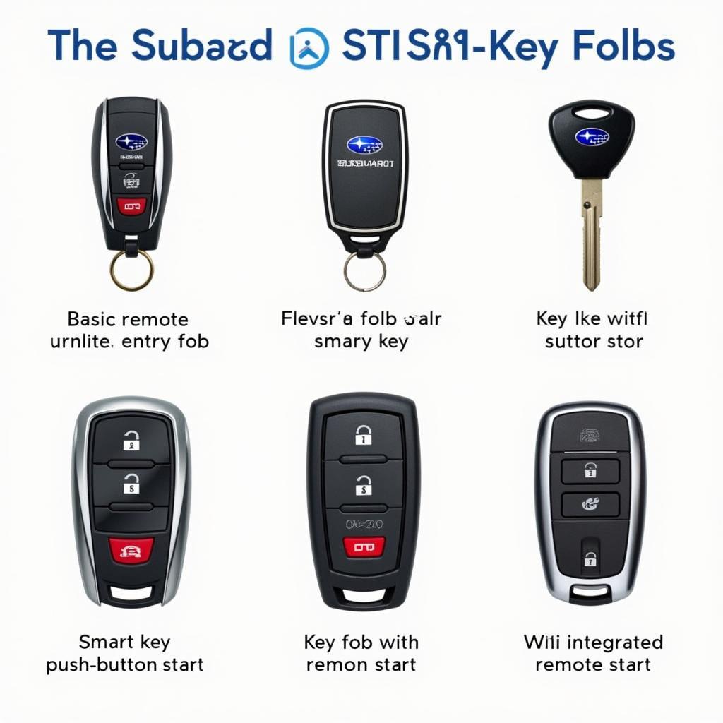 Different Subaru STI Key Fob Types