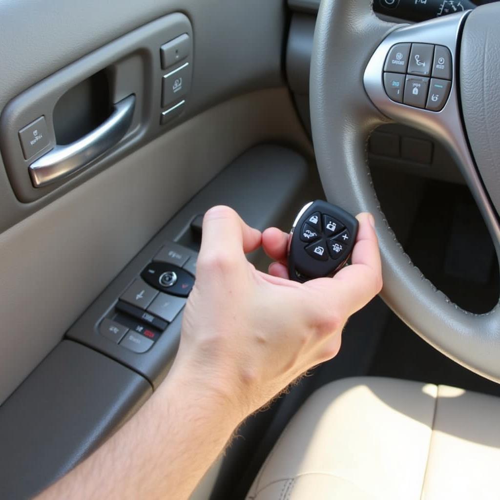 Testing the functionality of the key fob after battery replacement