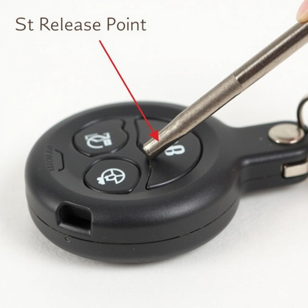 Locating the Release Point on a Toyota IQ Key Fob