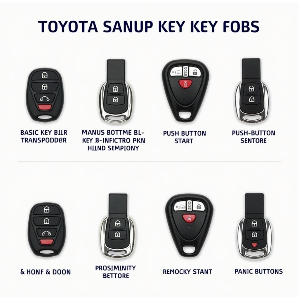 Toyota Replacement Key Fob Types