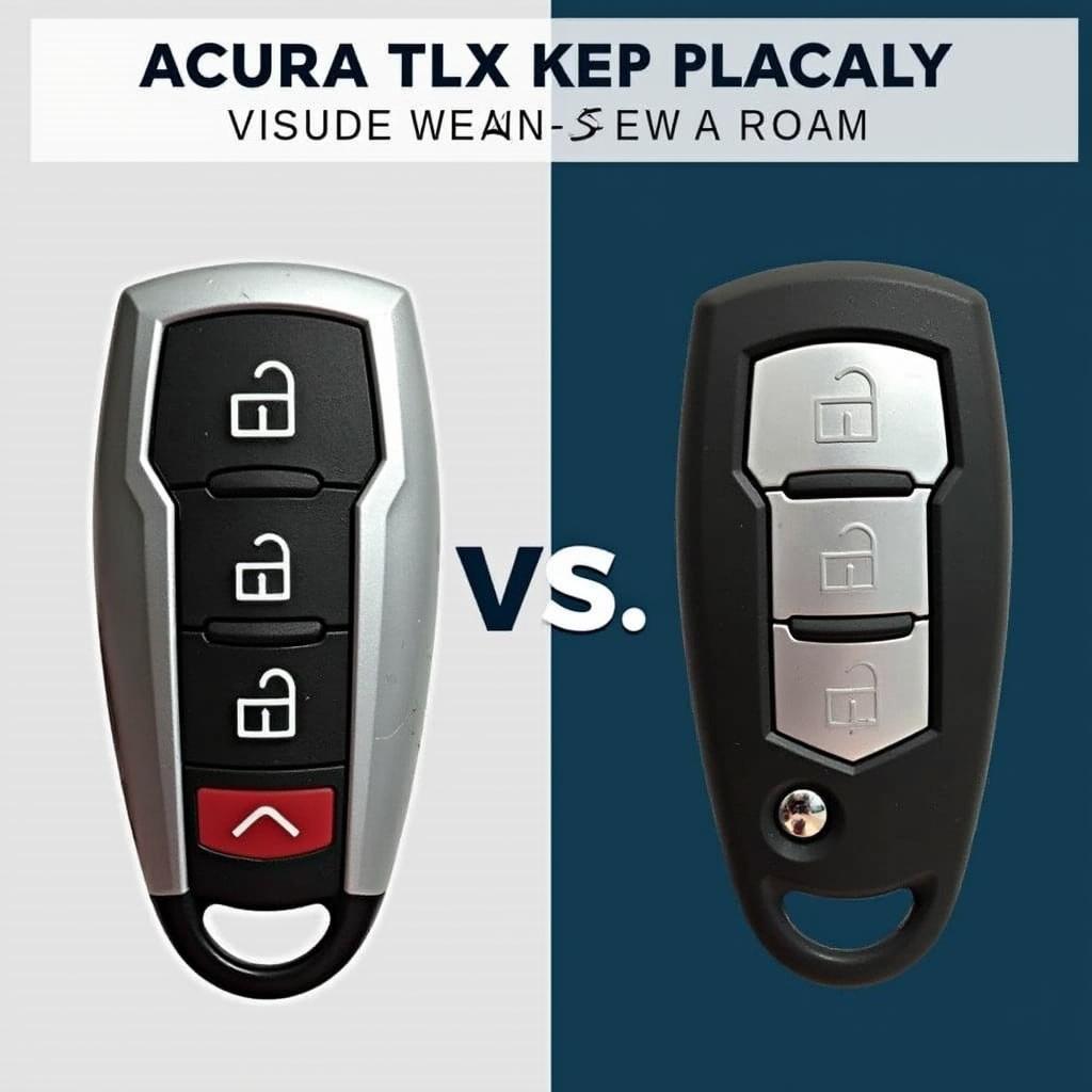 Comparing a used and a new Acura TLX key fob