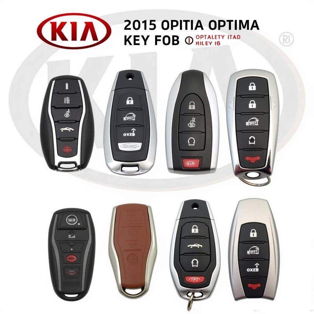 Different types of key fob covers available for the 2015 Kia Optima