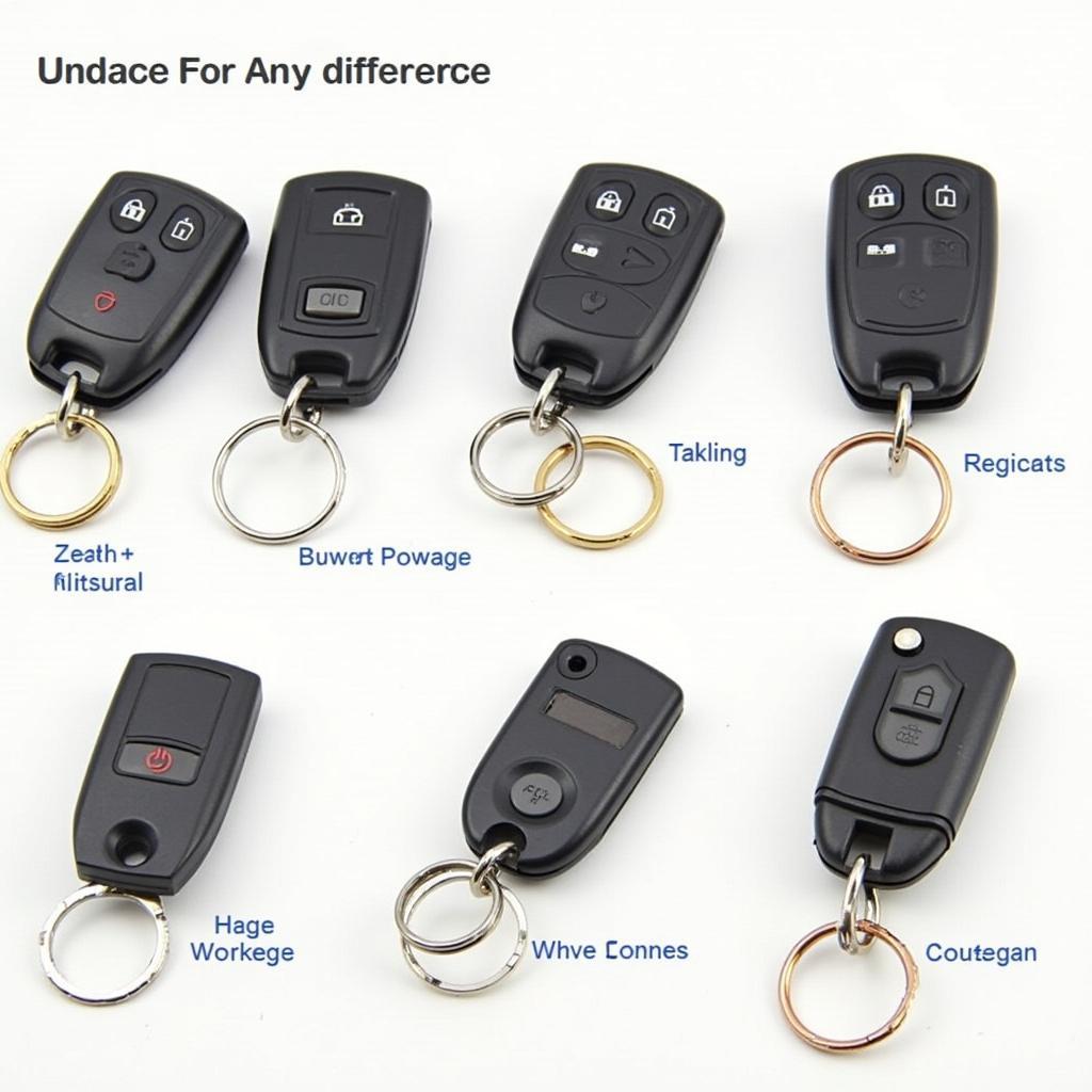 Different types of Volvo 850 key fobs