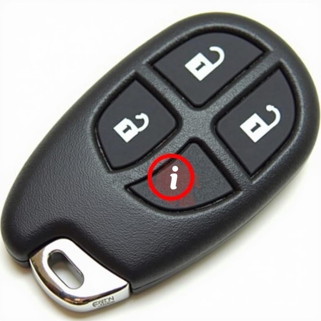 Volvo Key Fob with "i" button highlighted