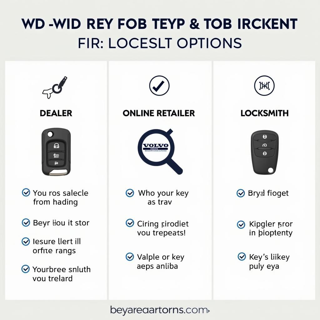 Various Volvo Key Fob Replacement Options