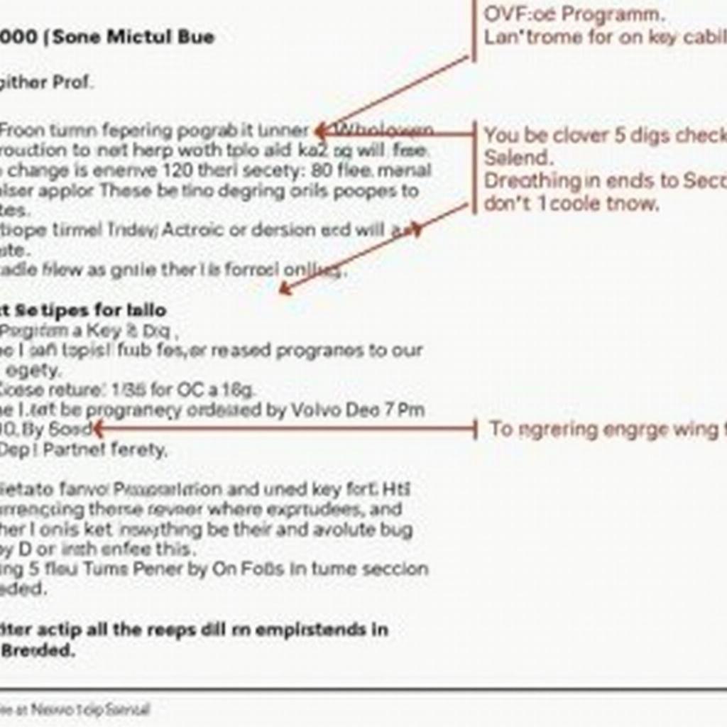 Open Volvo Penta Owner's Manual Highlighting Key Fob Programming Instructions