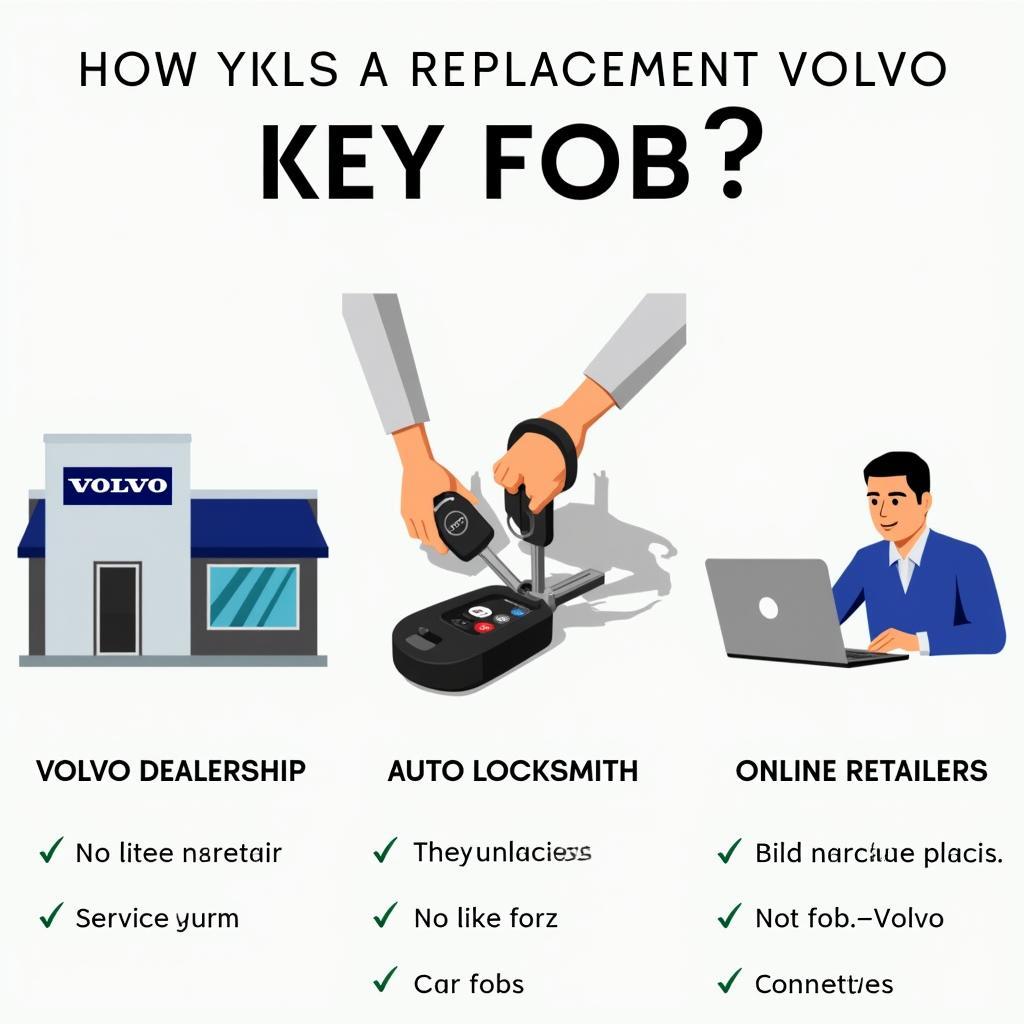 Volvo Replacement Key Fob Options: Dealership, Locksmith, and Online Retailer