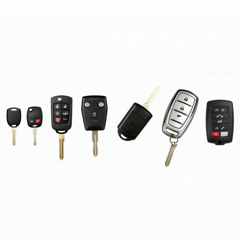 Various 2005 Volvo S60 key replacement options, including OEM key fobs, aftermarket key fobs, and smart keys.