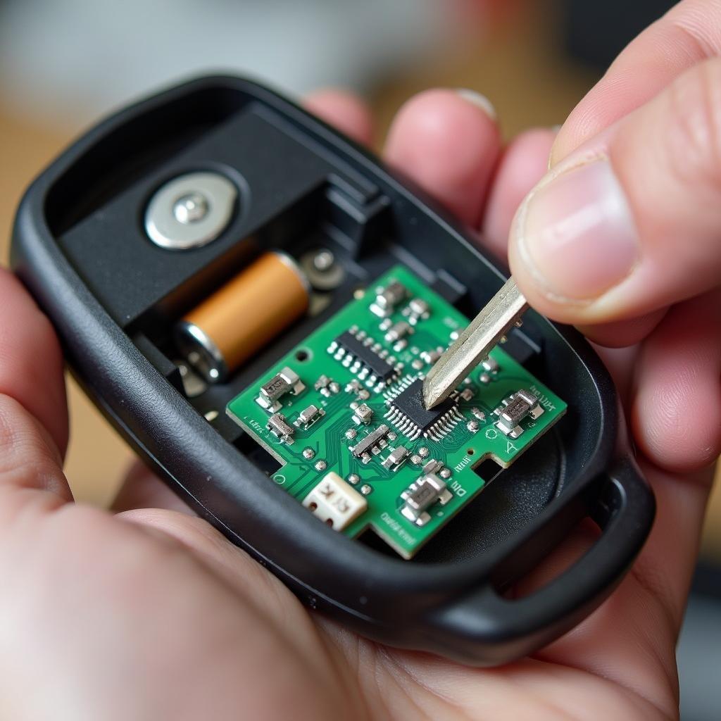 Internal Components of a Volvo V70 Key Fob